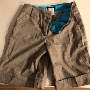 Speechless Girls Shorts Plaid Gray/Turquoise 14